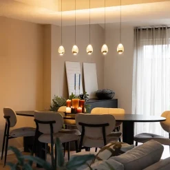 Straluma Hanglamp Golden Egg 5L zwart/goud></noscript> Hanglampen|Eettafellampen