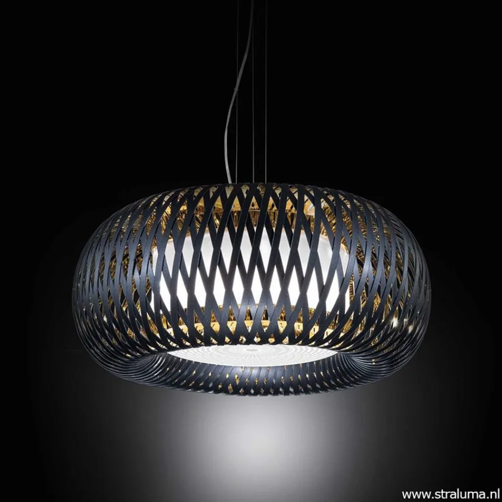 Straluma Hanglamp Kalatos zwart/goud 63cm> Eettafellampen|Slaapkamerlampen