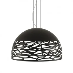Straluma Hanglamp Kelly Dome 80cm zwart> Eettafellampen|Woonkamerlampen