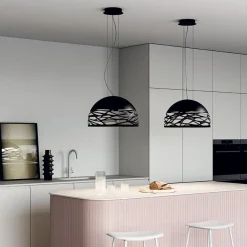 Straluma Hanglamp Kelly Dome zwart 50cm></noscript> Eettafellampen|Woonkamerlampen