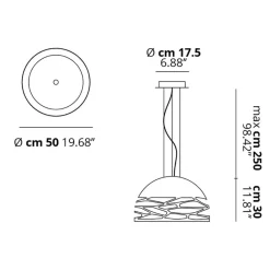 Straluma Hanglamp Kelly Dome zwart 60cm> Eettafellampen|Woonkamerlampen
