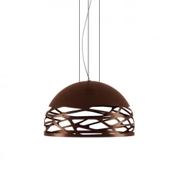 Straluma Hanglamp Kelly koepel brons 50cm> Eettafellampen|Woonkamerlampen