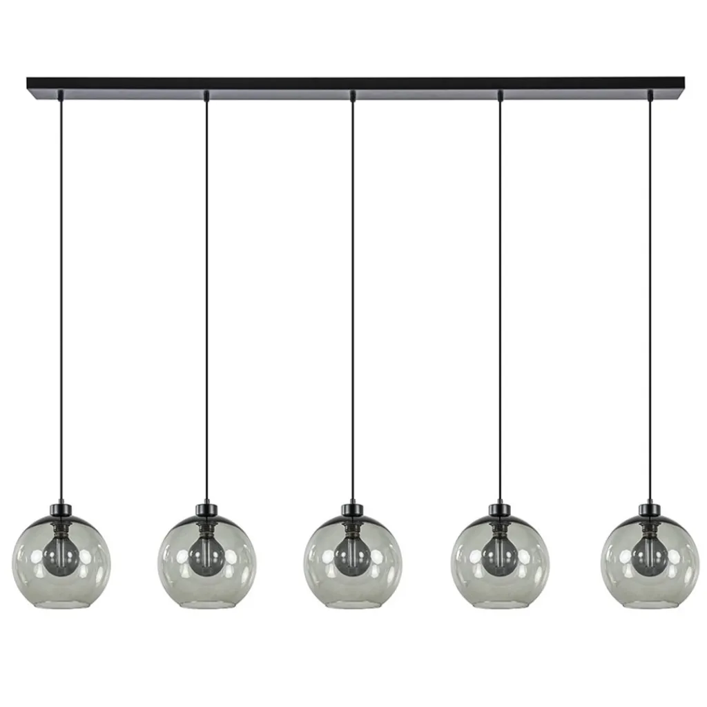 Straluma Hanglamp 5L balk + smoke glas 160cm> Eettafellampen|Pendel Lampen