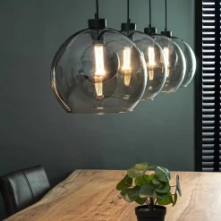 Straluma Hanglamp 4L balk zwart + smoke glas 30cm><noscript><img width=