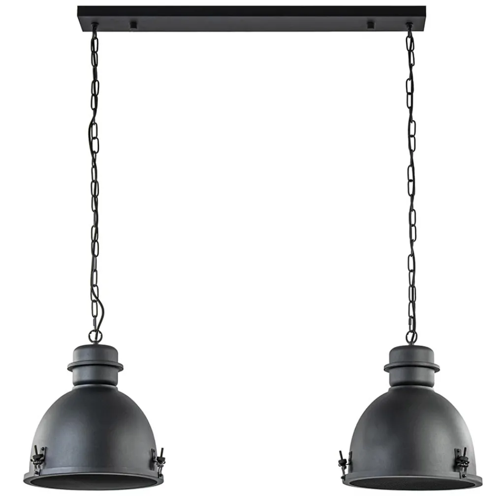 Straluma Hanglamp 2L industrieel zwart/grill> Eettafellampen|Keukenverlichting