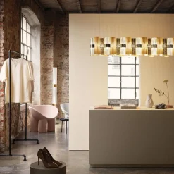 Straluma Hanglamp La Lollo linear 140 goud></noscript> Hanglampen|Eettafellampen
