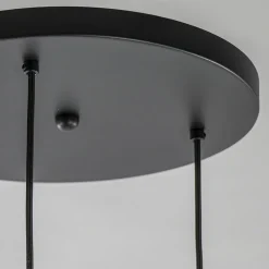 Straluma Hanglamp 3-lichts rond zwart met goud gradient glas></noscript> Hanglampen|Eettafellampen