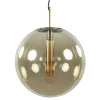 Straluma Hanglamp Medina 48cm messing + amber glas> Light and Living|Keukenverlichting
