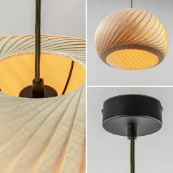 Straluma Hanglamp Nature 40cm hout naturel></noscript> Eettafellampen|Eetkamerverlichting