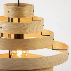 Straluma Hanglamp Oaknut hout 7 ringen></noscript> Eettafellampen|Eetkamerverlichting