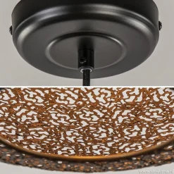 Straluma Hanglamp Oronero bol zwart/goud 60cm></noscript> Eettafellampen|Keukenverlichting