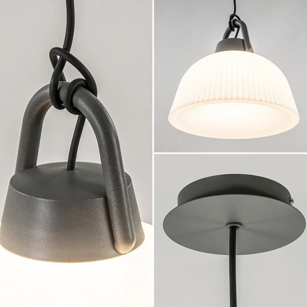 Straluma Hanglamp outdoor antraciet met wit IP65> Hanglampen|Buitenlampen