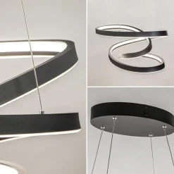 Straluma Hanglamp ovale ringen mat zwart></noscript> Hanglampen|Eettafellampen