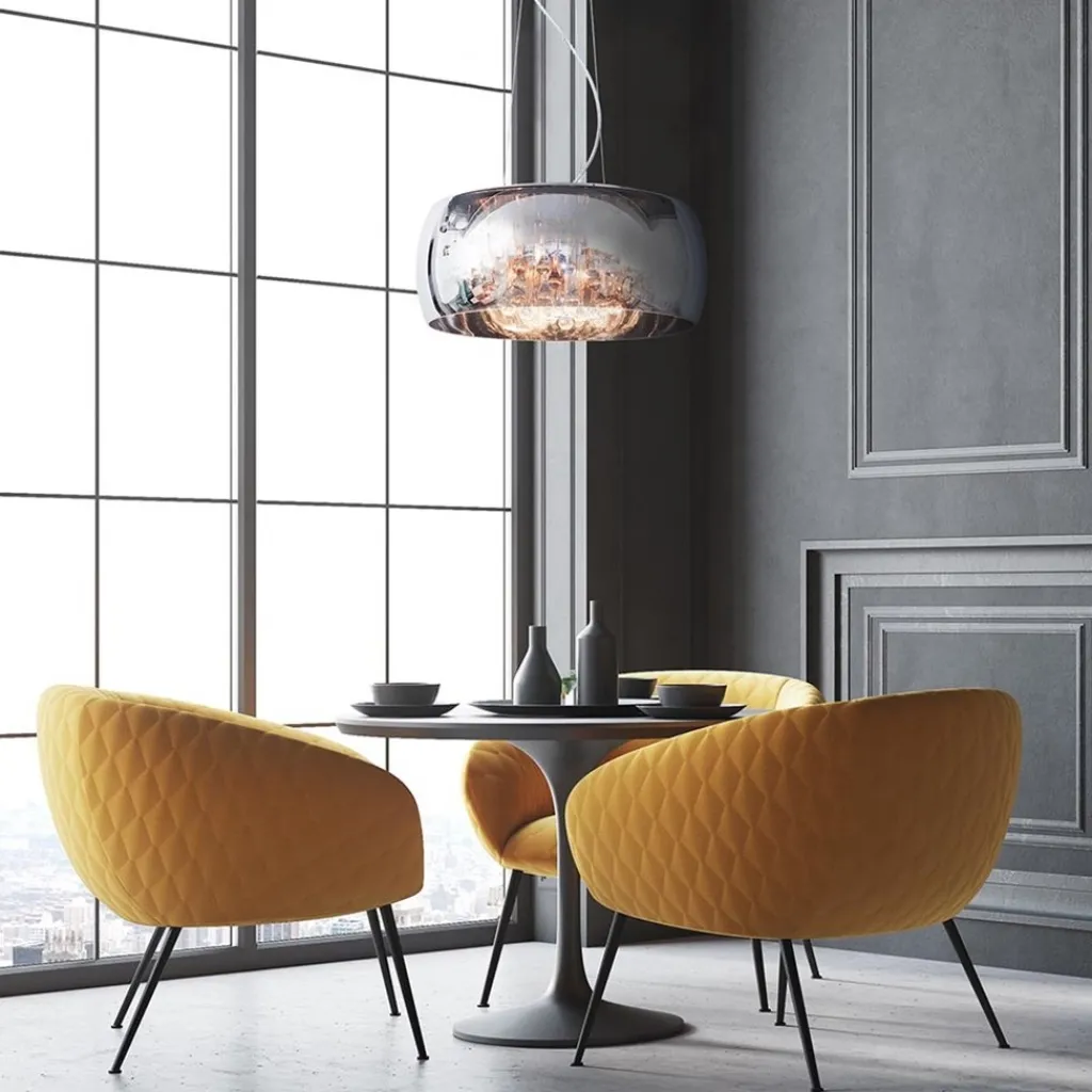 Straluma Hanglamp Pearl Raindrops smokey glas> Eettafellampen|Pearl