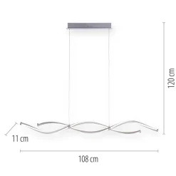 Straluma Hanglamp Q-Malina nikkel + afst.bed.cct></noscript> Hanglampen|Smart lampen