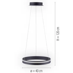 Straluma Hanglamp Q-Vito 40 zwart + afst.bed.CCT></noscript> Hanglampen|Smart lampen