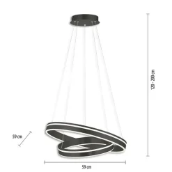 Straluma Hanglamp Q-Vito dubbel zwart + remote cct></noscript> Hanglampen|Smart lampen