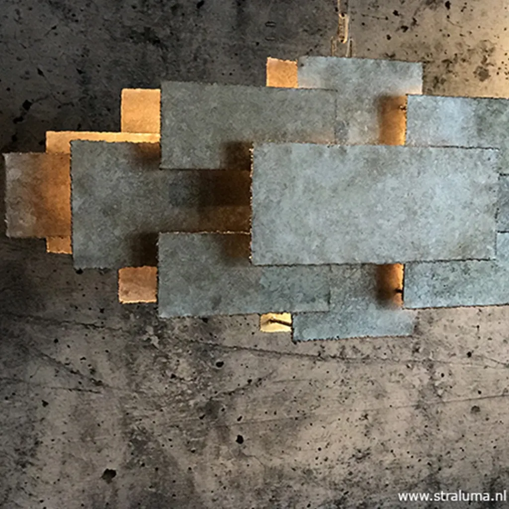 Straluma Hanglamp rechthoek speels antiek zilver> Eettafellampen|Keukenverlichting