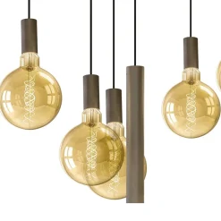 Straluma Hanglamp Riva ovaal 8L platinum></noscript> Eettafellampen|Eetkamerverlichting