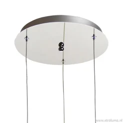 Straluma Hanglamp rond 3-lichts zwart draad/glas></noscript> Eettafellampen|Draadlampen