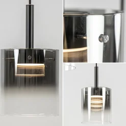 Straluma Hanglamp Salerno 3L zwart/gradient smoke></noscript> Hanglampen|Pendel Lampen