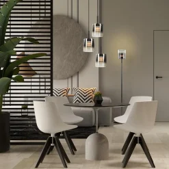 Straluma Hanglamp Salerno 3L zwart/gradient smoke></noscript> Hanglampen|Pendel Lampen