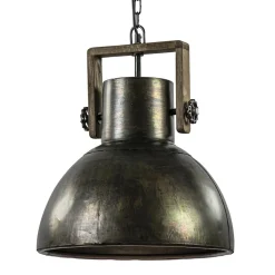 Straluma Hanglamp Shelly industrieel bruin/hout> Eettafellampen|Light and Living