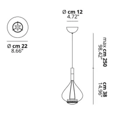 Straluma Hanglamp Sky-fall medium clear inclusief LED><noscript><img width=