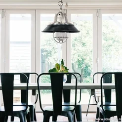 Straluma Hanglamp Tuk industrieel 41cm zwart/staal></noscript> Eettafellampen|Kooilampen