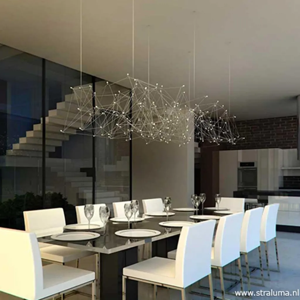Straluma Hanglamp Universe staal 125+2x downlight> Hanglampen|Eettafellampen
