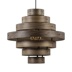 Straluma Hanglamp Walnut  zwart / walnoot hout> Woonkamerlampen|Slaapkamerlampen