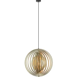 Straluma Hanglamp Woody 59 hout naturel> Eettafellampen|Woonkamerlampen