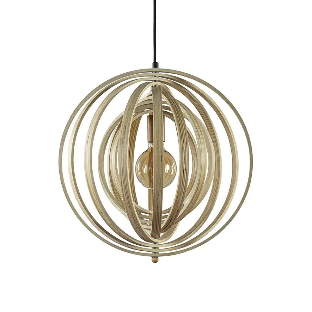 Straluma Hanglamp Woody 44 hout naturel> Hanglampen|Eettafellampen