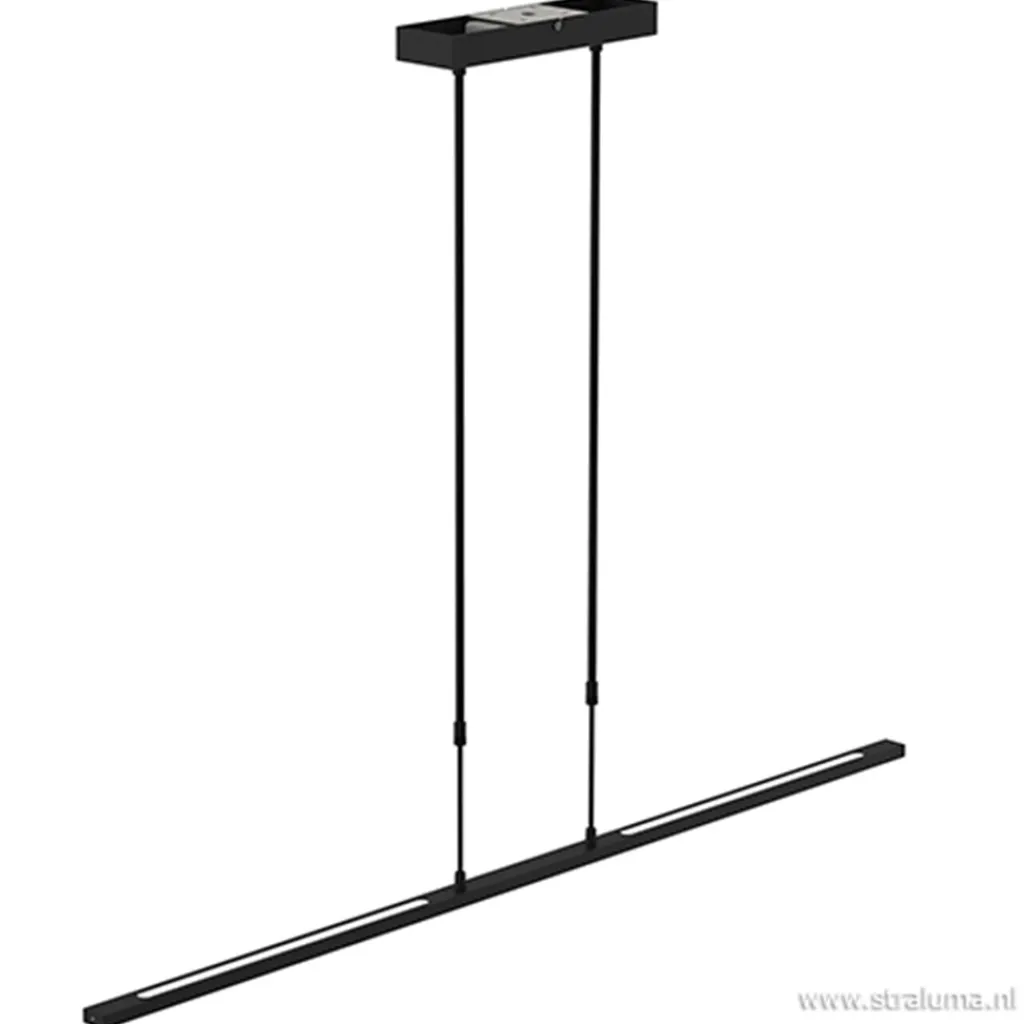 Straluma Hanglamp zwart balk 2xpushdimmer CCT> Hanglampen|Eettafellampen