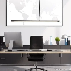 Straluma Hanglamp zwart balk 2xpushdimmer CCT><noscript><img width=