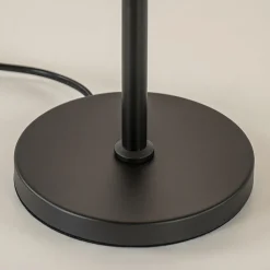 Straluma Hoge tafellamp zwart met wit glazen kap></noscript> Slaapkamerlampen|Woonkamerlampen