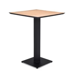 Straluma Horeca Bartafel vierkant 80x80 zwart met eiken> Bartafels
