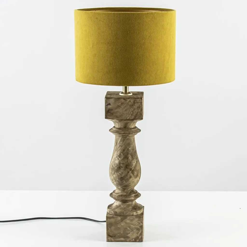 Straluma Houten lampvoet Cumani met bronzen fitting> Tafellampen|Lampenvoeten