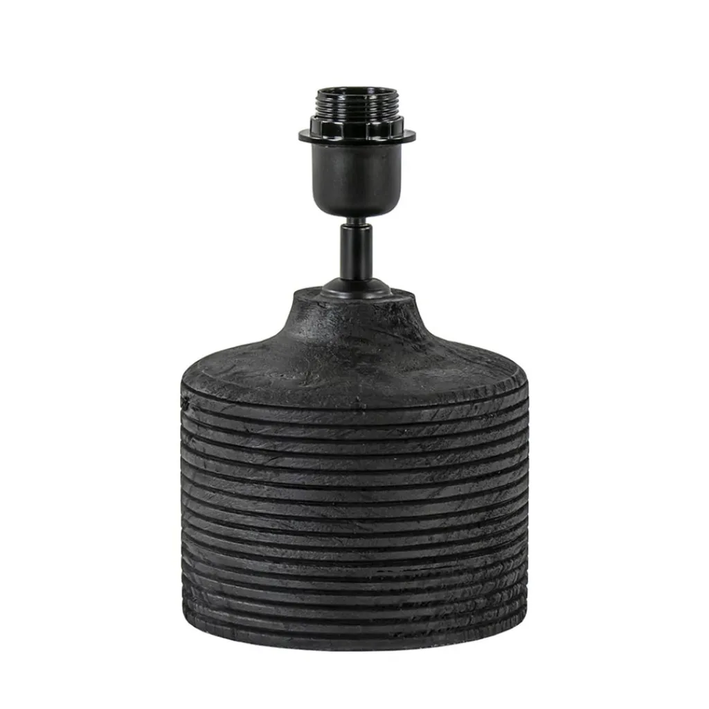 Straluma Houten lampvoet Paolu zwart exclusief kap> Tafellampen|Lampenvoeten