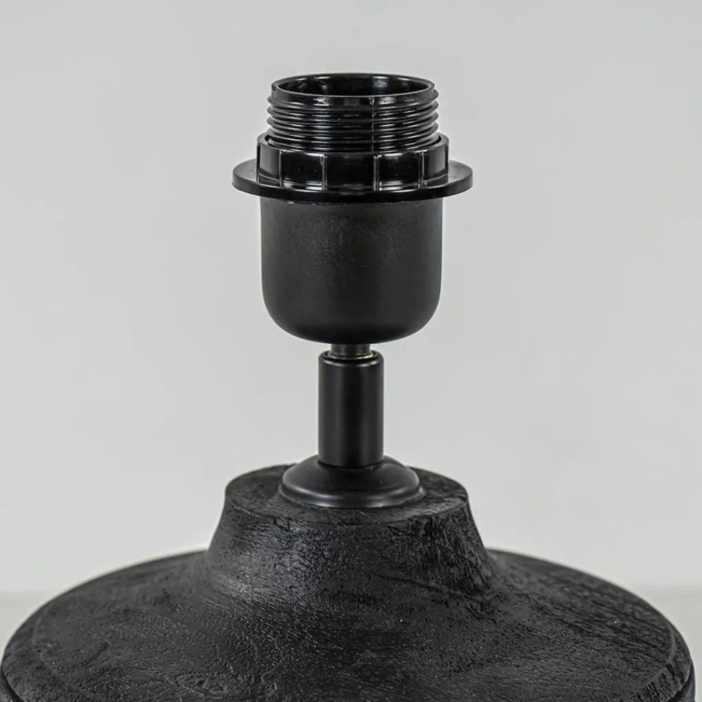 Straluma Houten lampvoet Paolu zwart exclusief kap> Tafellampen|Lampenvoeten