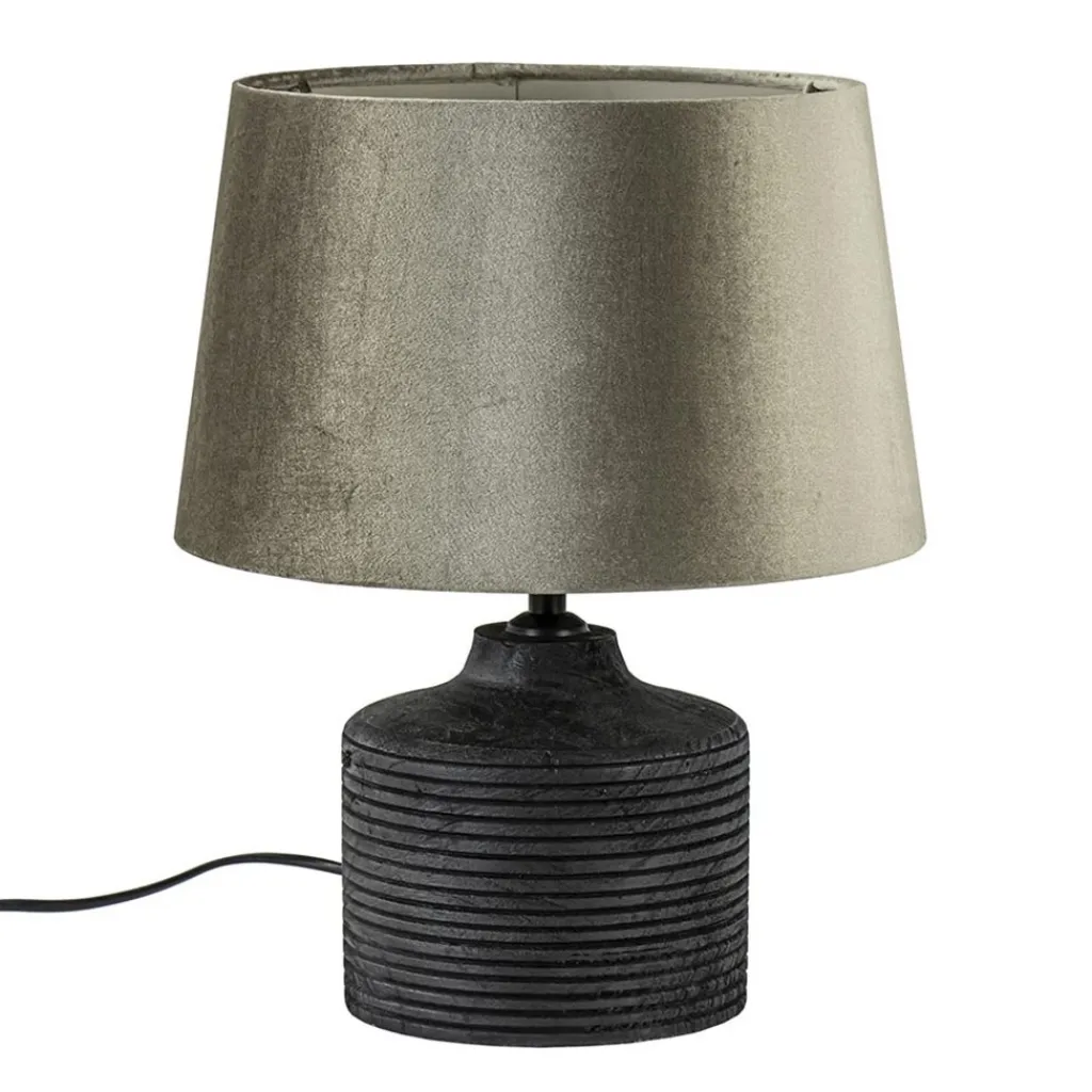 Straluma Houten lampvoet Paolu zwart exclusief kap> Tafellampen|Lampenvoeten