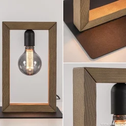 Straluma Houten tafellamp frame met zwart></noscript> Slaapkamerlampen|Halverlichting