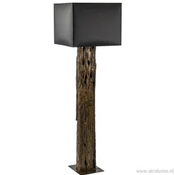 Straluma Houten vloerlamp met brons excl. kap> Lampenvoeten|Light and Living