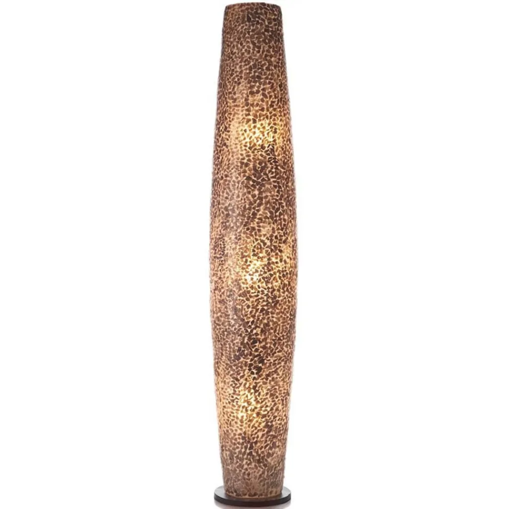 Straluma Ibiza vloerlamp schelpen zuil woonkamer> Schelpenlampen|Woonkamerlampen