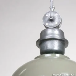 Straluma Industriele hanglamp olijf metaal Bikkel></noscript> Eettafellampen|Woonkamerlampen