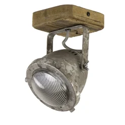 Straluma Industriele wand/plafondspot hout metaal> Opbouwspots|Woonkamerlampen