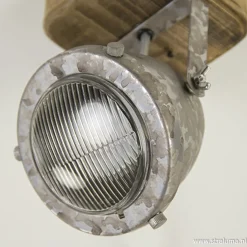 Straluma Industriele wand/plafondspot hout metaal></noscript> Opbouwspots|Woonkamerlampen