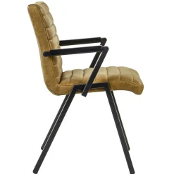 Straluma Industriële eetkamerstoel leer antigo cognac></noscript> Eetkamerstoelen