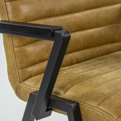 Straluma Industriële eetkamerstoel leer antigo cognac></noscript> Eetkamerstoelen