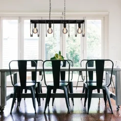 Straluma Industriële hanglamp squares mat zwart metaal><noscript><img width=